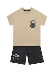 Character Cream How To Train Your Dragon Print T-Shirt And Shorts Set - Image 1 of 12