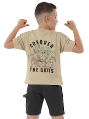 Character Cream How To Train Your Dragon Print T-Shirt And Shorts Set - Image 10 of 12