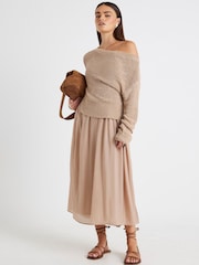 River Island Long Sleeve Hybrid Knitted Dress - Imagem 2 de 4