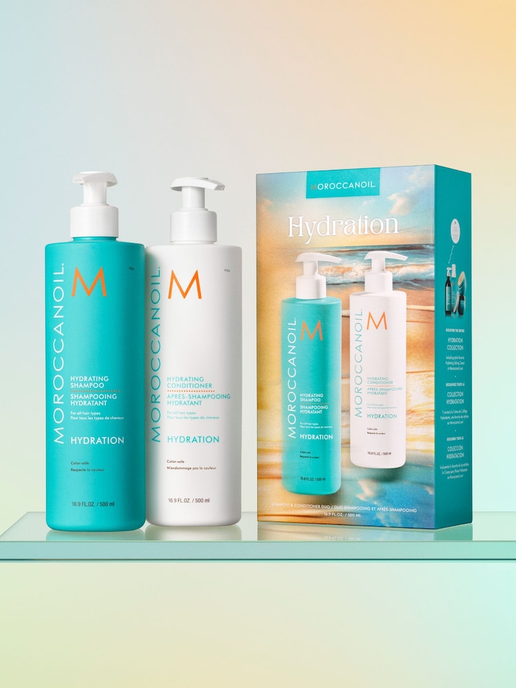 Moroccanoil Duo Hydrating Shampoo and Conditioner 500ml Haircare Gift Set - Image 2 of 3 Moroccanoil Duo Hydrating Shampoo and Conditioner 500ml Haircare Gift Set - Image 2 of 3
