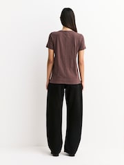 Rag & Bone Brown The Slub Vee T-Shirt - Image 2 of 6