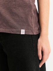 Rag & Bone Brown The Slub Vee T-Shirt - Image 3 of 6