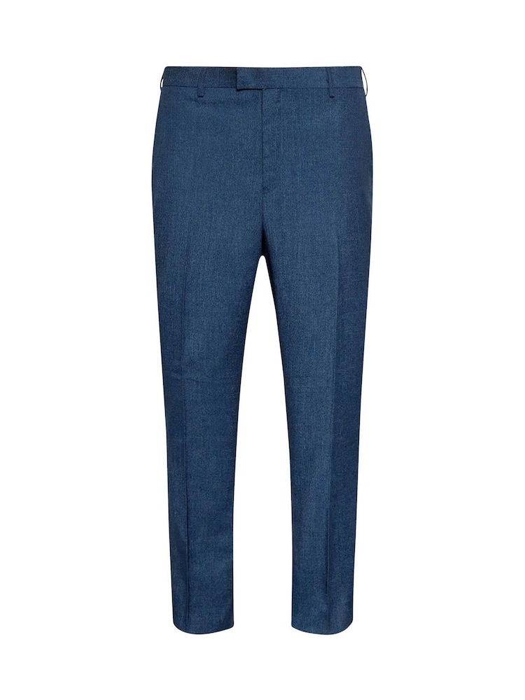 BadRhino Big & Tall Blue Textured Suit Trousers - Image 3 of 3