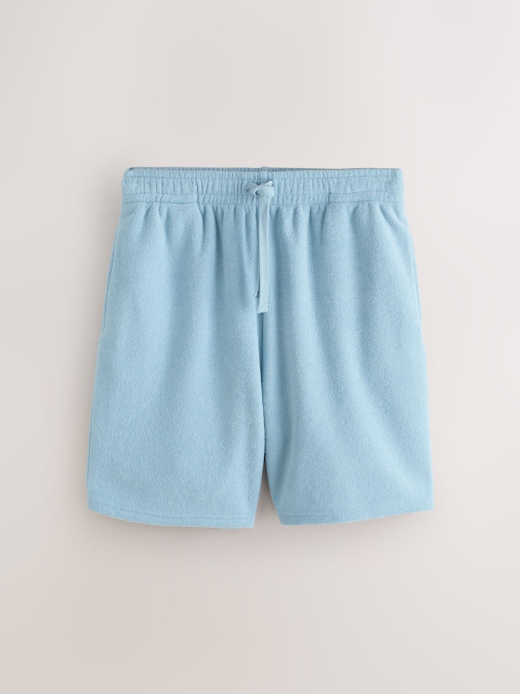 Blue Towelling Short Sleeve Pyjamas Set - Image 9 of 9