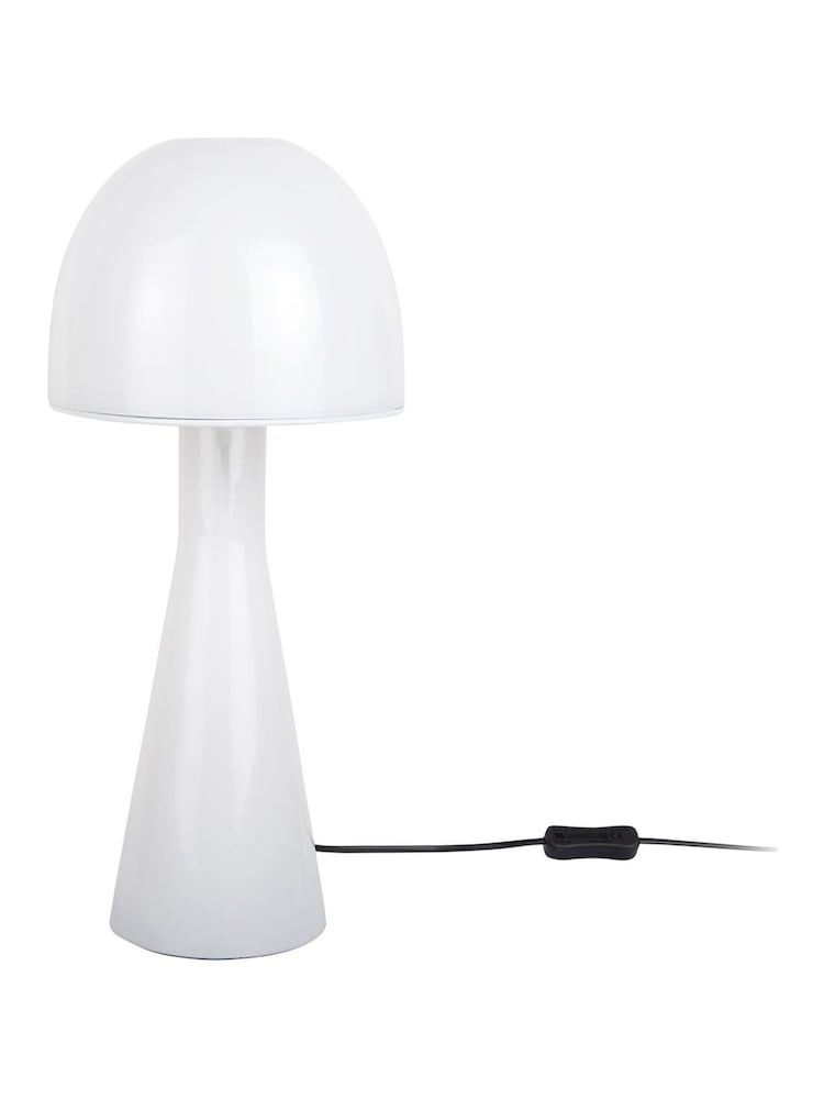 Leitmotiv White Bombin Glass Table Lamp - Image 2 of 3