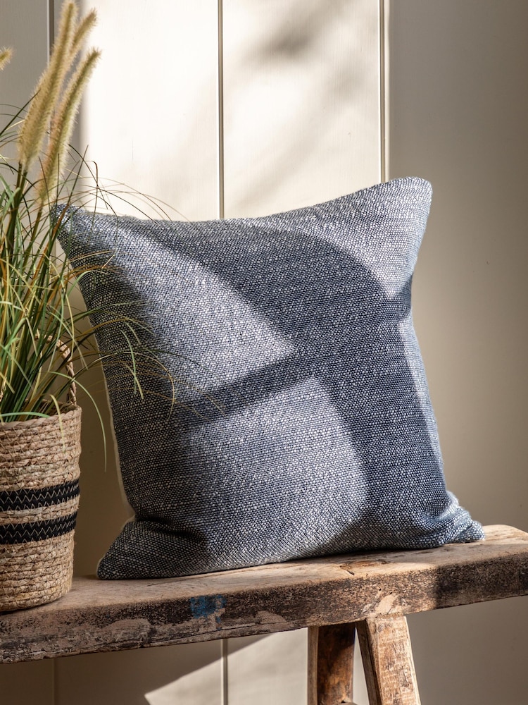 Gallery Direct Blue Hali Slub Cushion - Image 1 of 5