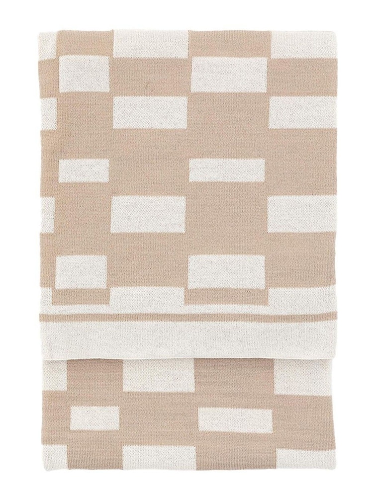 Gallery Direct Taupe Solvi Knitted Throw - Image 1 of 4