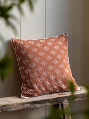 Gallery Direct Orange Tavira Woven Terracotta Cushion - Image 1 of 3
