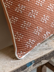 Gallery Direct Orange Tavira Woven Terracotta Cushion - Image 2 of 3
