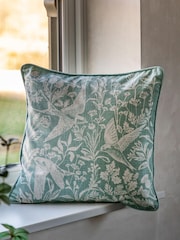 Gallery Direct Blue Renley Birds Duck Egg Cushion - Image 1 of 4