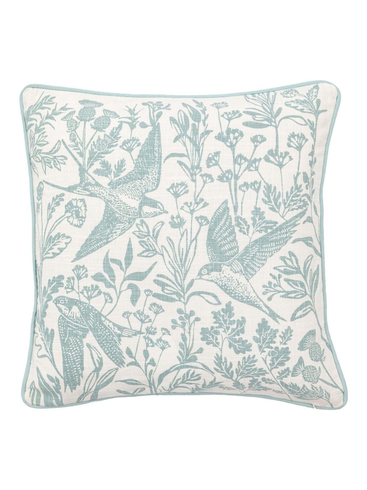Gallery Direct Blue Renley Birds Duck Egg Cushion - Image 4 of 4 Gallery Direct Blue Renley Birds Duck Egg Cushion - Image 4 of 4