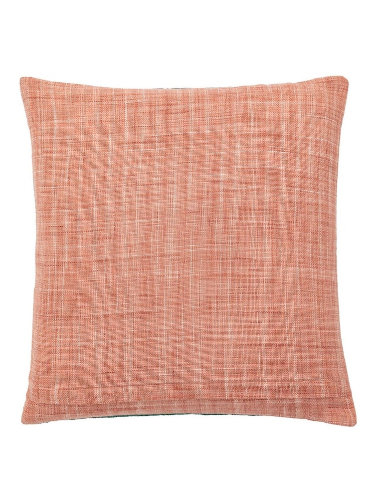 Gallery Direct Green Suki Embroidered Border Cushion - Image 4 of 4 Gallery Direct Green Suki Embroidered Border Cushion - Image 4 of 4