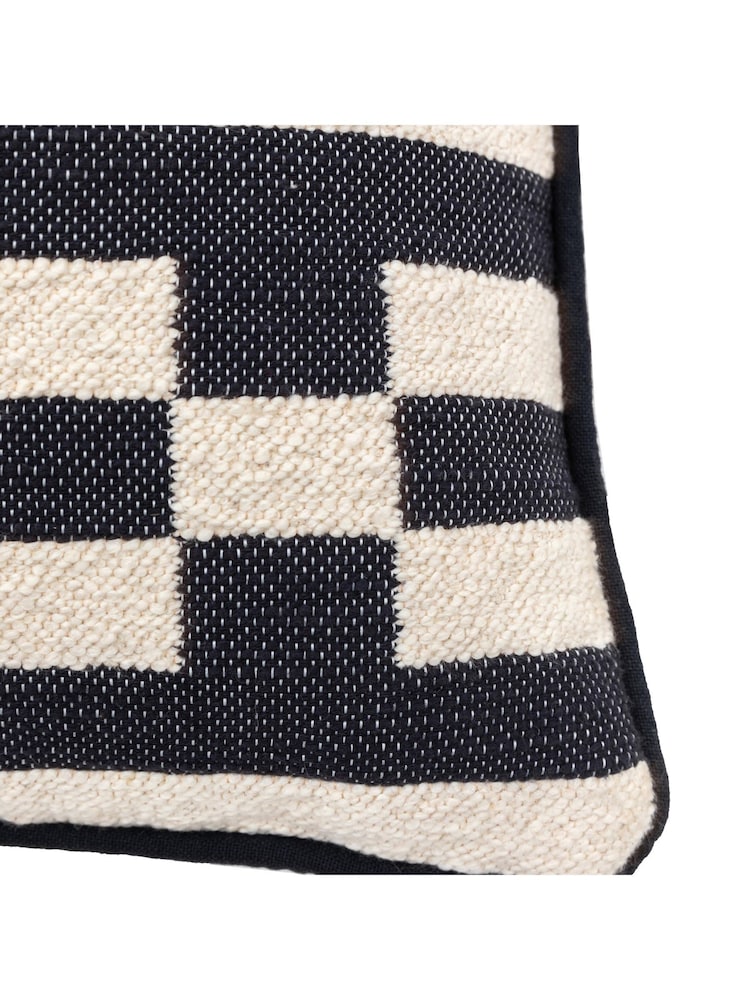 Gallery Direct Blue Solvi Woven Cushion - Image 2 of 5 Gallery Direct Blue Solvi Woven Cushion - Image 2 of 5