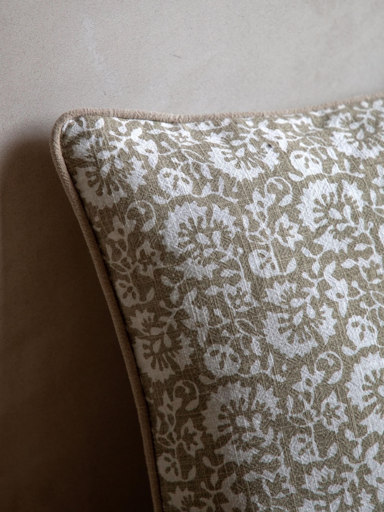 Gallery Direct Taupe Bramley Floral Cushion - Image 2 of 4