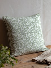 Gallery Direct Green Bramley Floral Cushion - Image 1 of 5