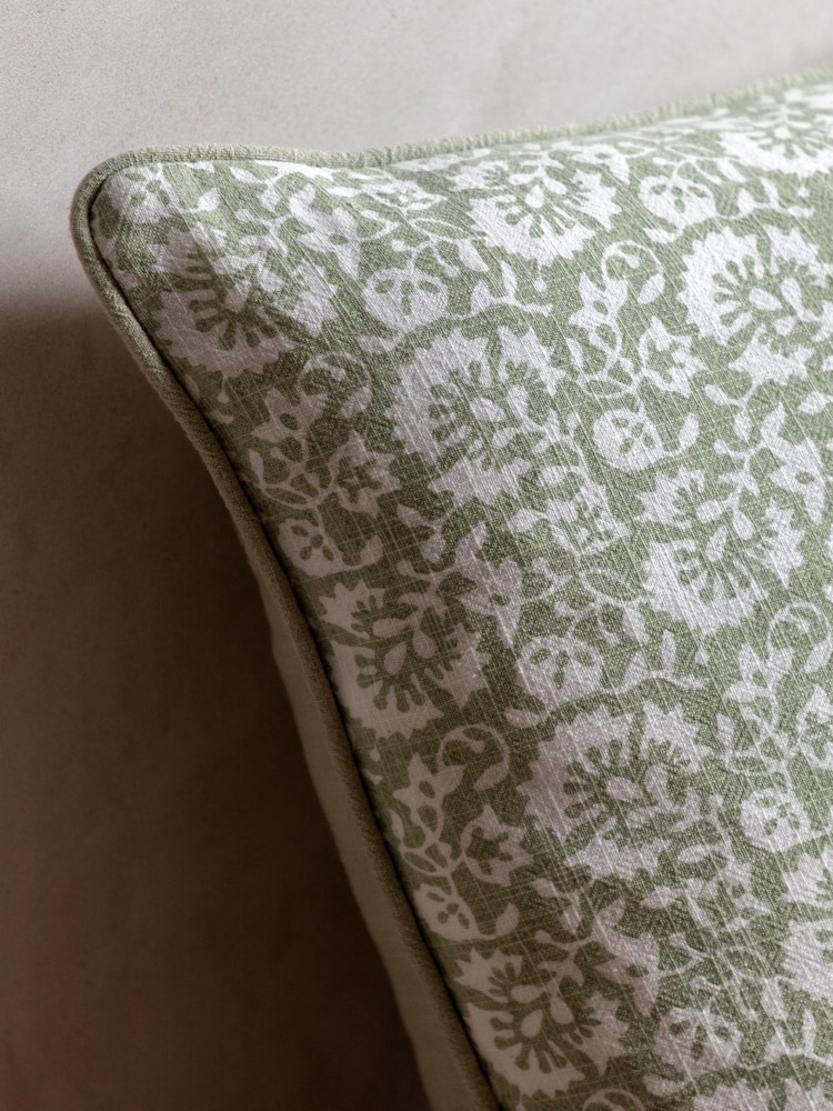 Gallery Direct Green Bramley Floral Cushion - Image 2 of 5