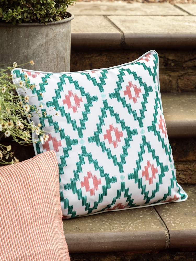 Gallery Direct Orange Elira Geo Printed Cushion - Image 1 of 5