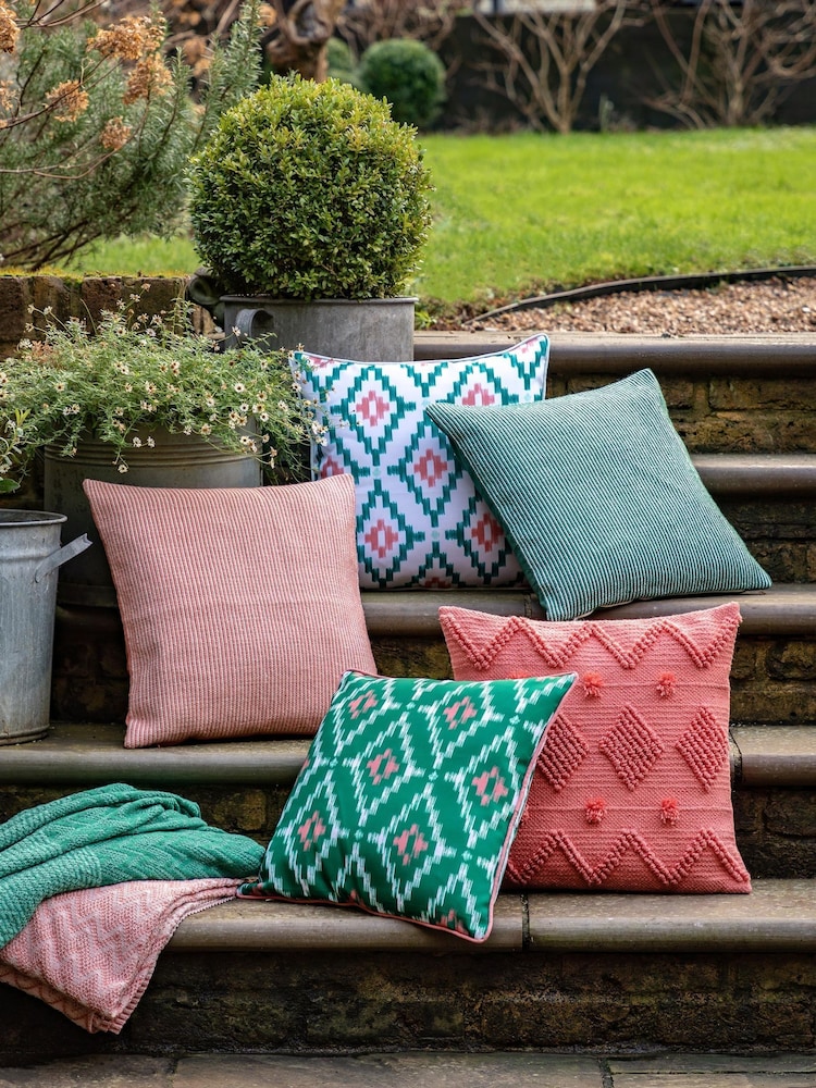 Gallery Direct Orange Elira Geo Printed Cushion - Image 5 of 5