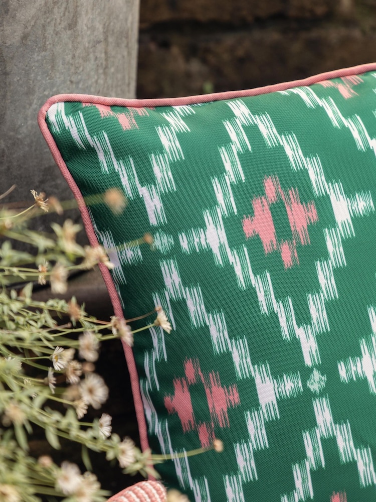 Gallery Direct Green Elira Geo Printed Cushion - Image 2 of 5