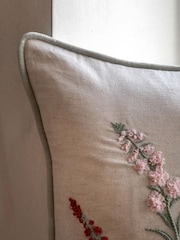 Gallery Direct Green Thirsk Embroidered Meadow Cushion - Image 2 of 5