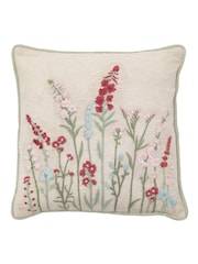 Gallery Direct Green Thirsk Embroidered Meadow Cushion - Image 4 of 5