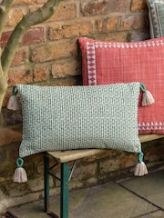 Gallery Direct Green Kaia Woven Cushion - Image 1 of 3