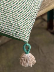Gallery Direct Green Kaia Woven Cushion - Image 2 of 3