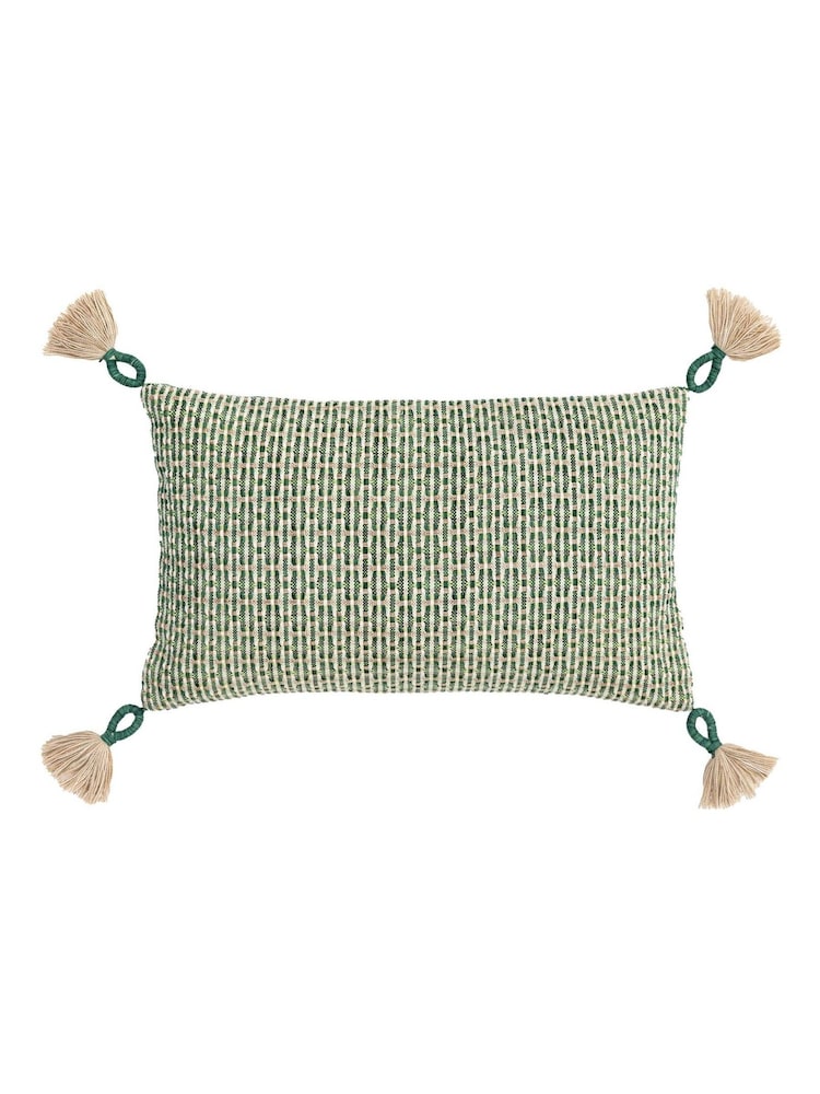 Gallery Direct Green Kaia Woven Cushion - Image 3 of 3 Gallery Direct Green Kaia Woven Cushion - Image 3 of 3