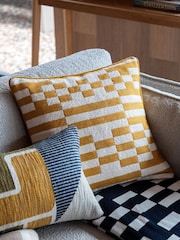 Gallery Direct Yellow Solvi Woven Cushion - Image 1 of 4