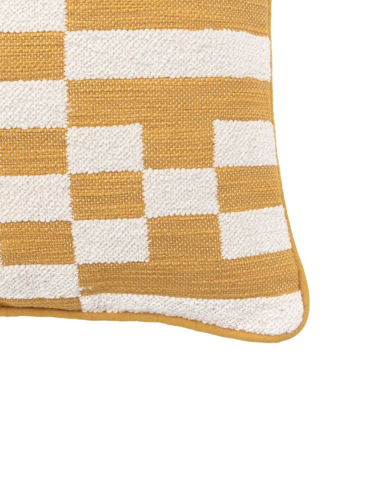 Gallery Direct Yellow Solvi Woven Cushion - Image 4 of 4 Gallery Direct Yellow Solvi Woven Cushion - Image 4 of 4