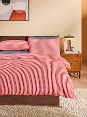 MADE.COM Orange Felix Seersucker Duvet Cover and Pillowcase Set - Image 1 of 4