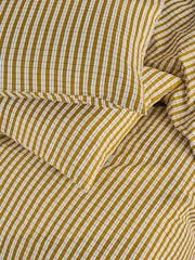 MADE.COM Ochre Felix Seersucker Duvet Cover and Pillowcase Set - Image 2 of 4