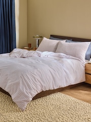 MADE.COM Blue Felix Seersucker Duvet Cover and Pillowcase Set - Image 1 of 4