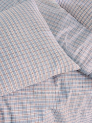 MADE.COM Blue Felix Seersucker Duvet Cover and Pillowcase Set - Image 2 of 4