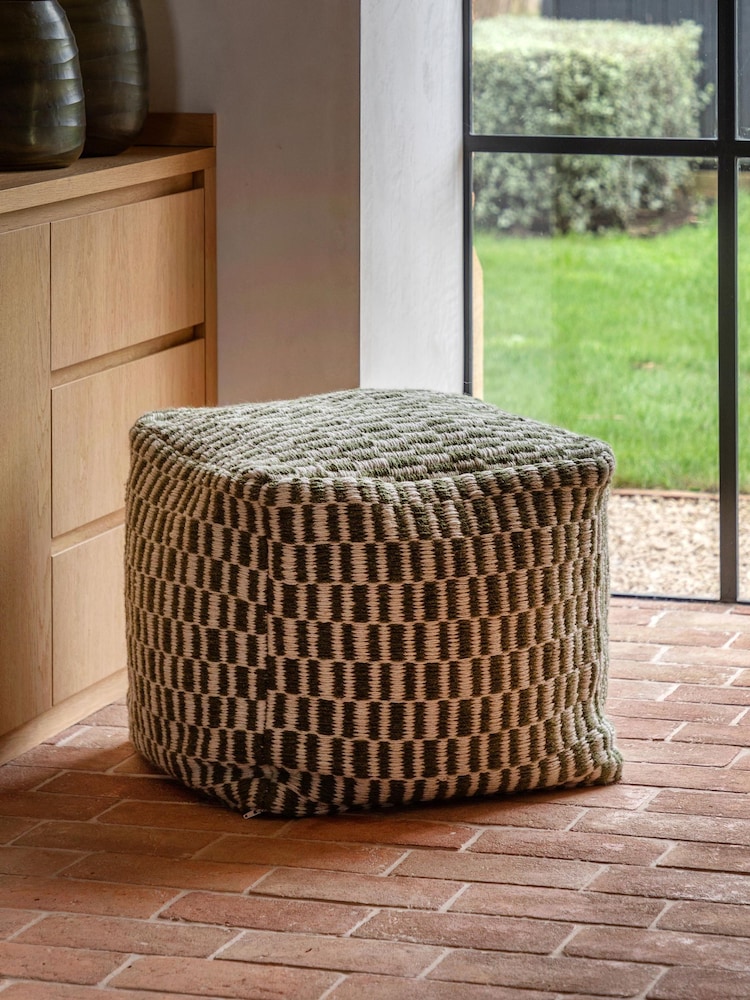Gallery Direct Green Lulea Pouffe - Image 1 of 3