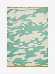 MADE.COM Green Ripple Knitted Throw - Image 4 of 6