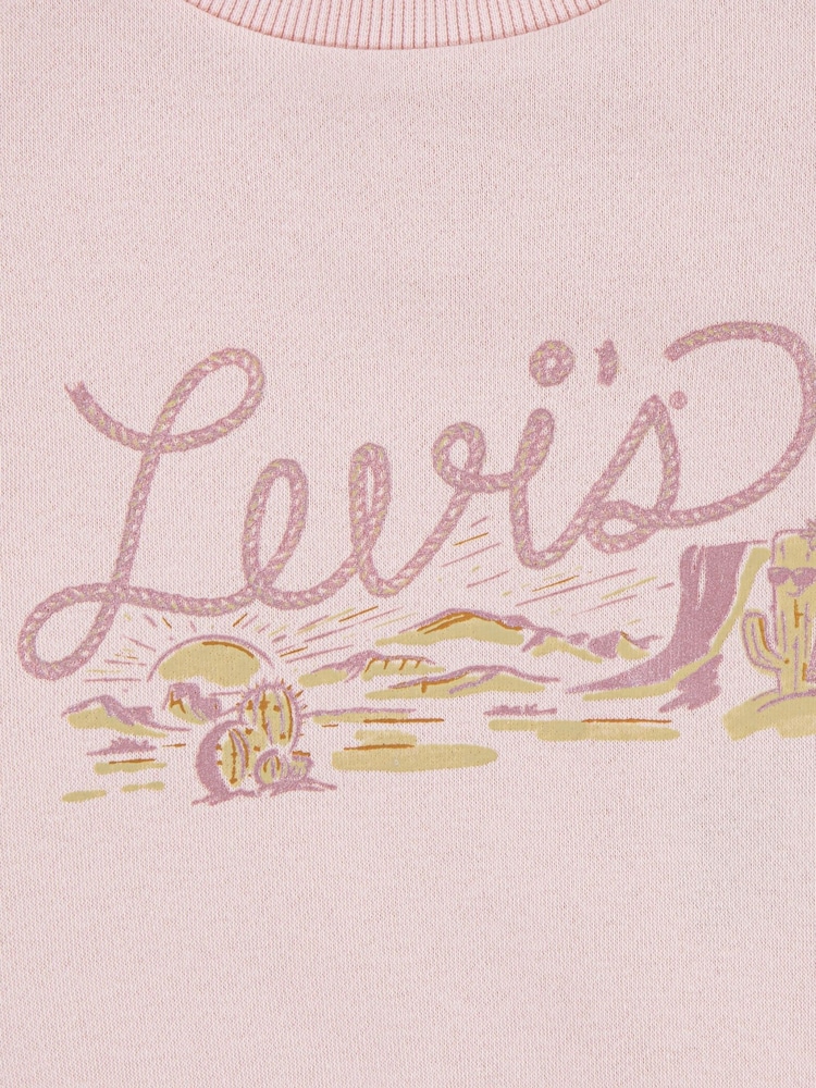 Levi's Pink Baby Logo Blouson Sleeve Top & Leggings Set - Image 4 of 4