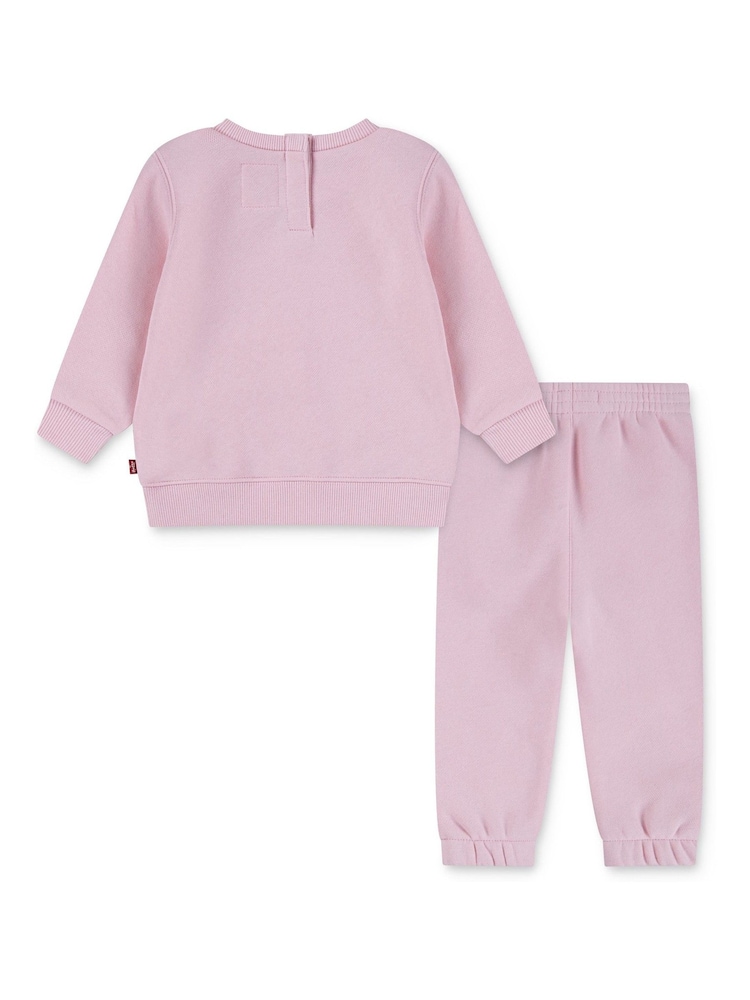 Levi's® Pink Baby Logo Hoodie & Joggers Set - Image 2 of 5