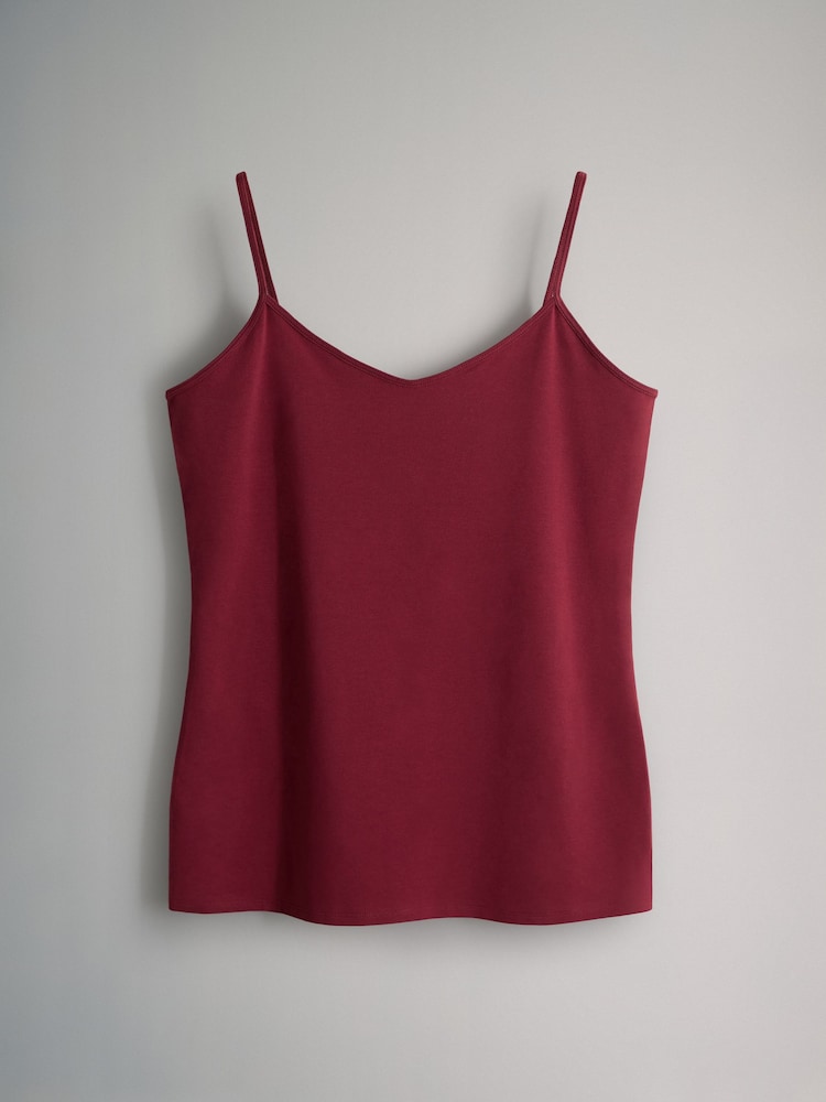 The Set 5 Pack Thin Strap Vest Tops Navy/Red/White/Blue/Stripe - Image 2 of 6 The Set 5 Pack Thin Strap Vest Tops Navy/Red/White/Blue/Stripe - Image 2 of 6