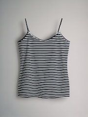 The Set 5 Pack Thin Strap Vest Tops Navy/Red/White/Blue/Stripe - Image 5 of 6