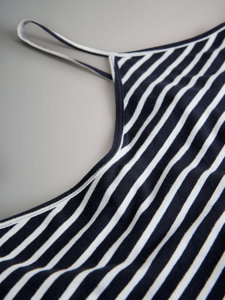 The Set 5 Pack Thin Strap Vest Tops Navy/Red/White/Blue/Stripe - Image 6 of 6 The Set 5 Pack Thin Strap Vest Tops Navy/Red/White/Blue/Stripe - Image 6 of 6