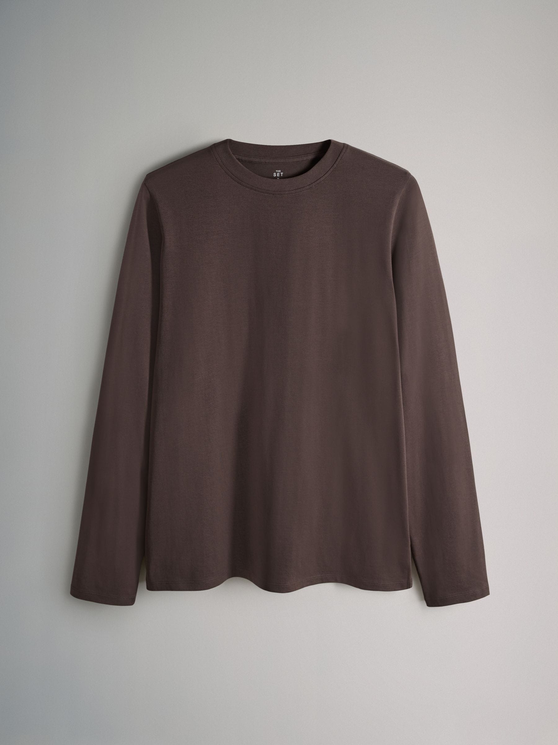 Buy The Set Slim Fit 4 Pack Cotton Long Sleeve T-Shirts Black 