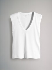 The Set 5 Pack Deep V-Neck Ribbed Vest - صورة 3 من 6