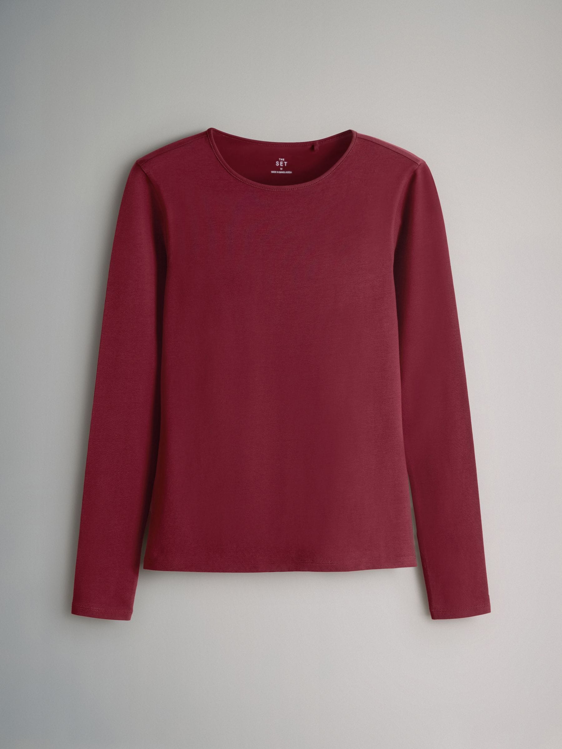Buy The Set 5 Pack Long Sleeve Crew Neck Fitted Tops Navy/Light