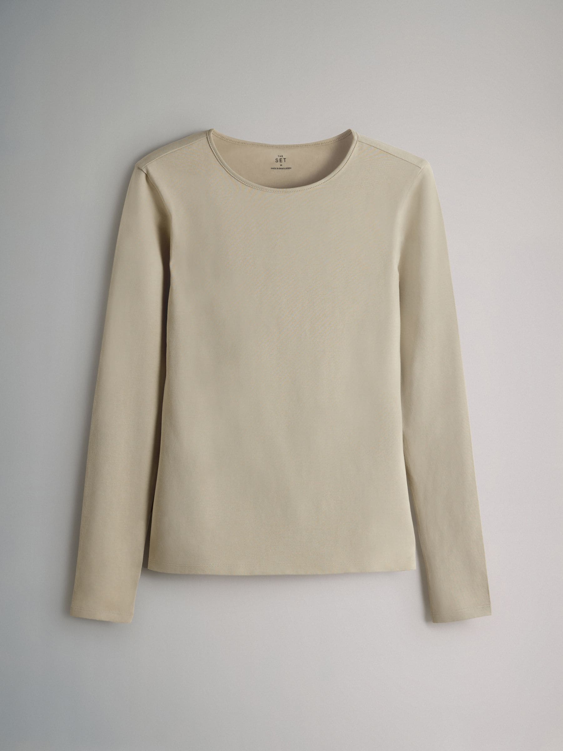 Buy The Set 5 Pack Long Sleeve Crew Neck Fitted Tops Navy/Light