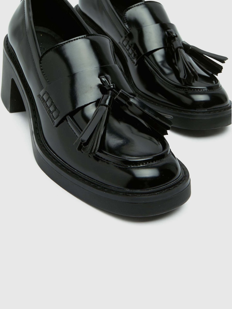 Schuh Lovelyn Heeled Black Loafers - Image 4 of 4