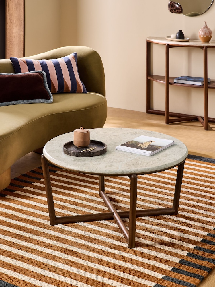 MADE.COM Walnut and Marble Everett Coffee Table - Image 1 of 6 MADE.COM Walnut and Marble Everett Coffee Table - Image 1 of 6