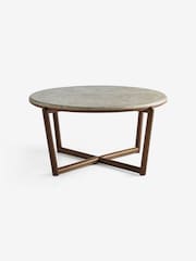 MADE.COM Walnut and Marble Everett Coffee Table - Image 4 of 6