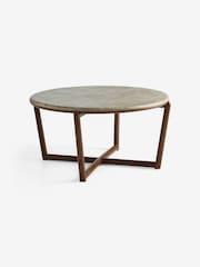 MADE.COM Walnut and Marble Everett Coffee Table - Image 5 of 6