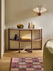 MADE.COM Walnut and Marble Everett Console Table - Image 1 of 6
